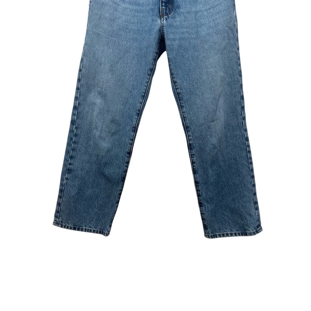 Frame The Hang Jeans Womens 25 Blue Selvedge Straight Leg Mid Rise Rigid Cotton - Picture 8 of 14